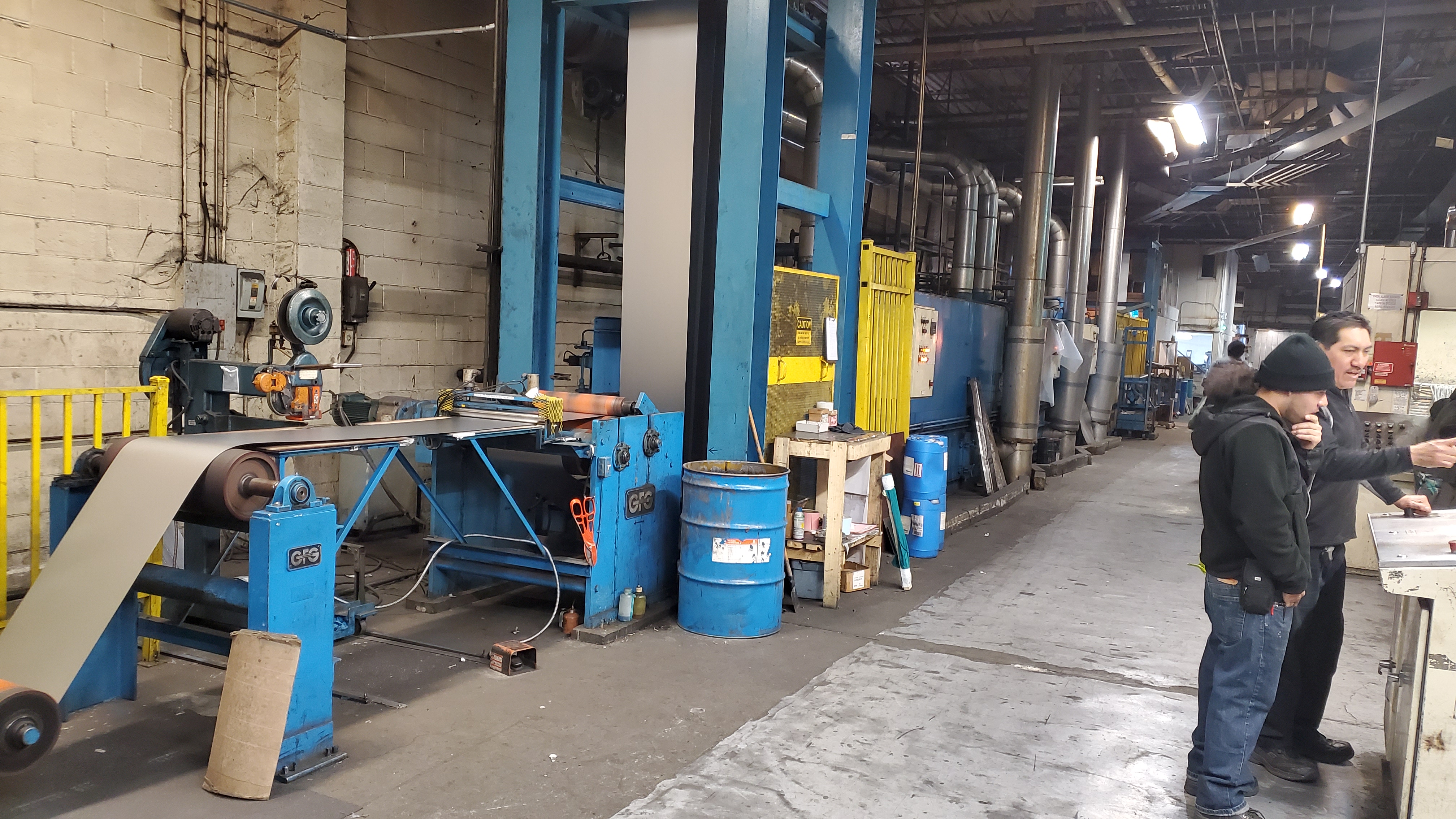 Main coil line process equipment with integrated controls